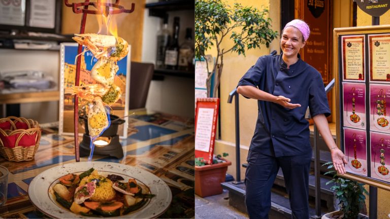 Broches flambées sur carrousel, cuisiniers tout-en-un, spécialités revisitées… Le Palais des Princes du Vieux-Menton ne fait rien comme les autres Palais des Princes